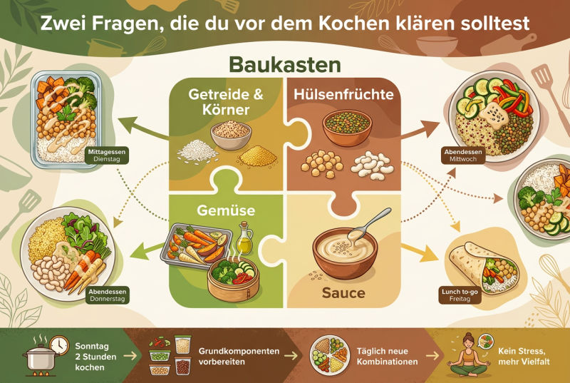 vegane Meal Prep Woche